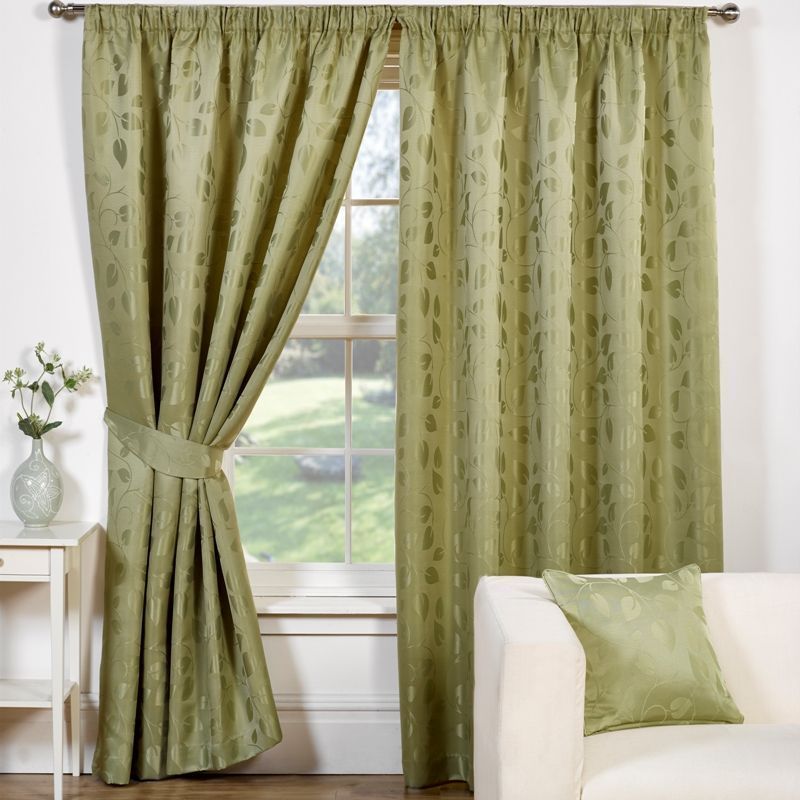 Trieste Curtains (66" Width x 72" Drop) - Green